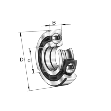 Four point contact bearing Series: QJ10